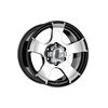 Jante DY366 KM 16x8 6x139.7 ET25 negru polish diamond cut compatibile Ford Toyota Nissan Mitsubishi  Cod: DY366-Dacenergy.ro