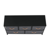 Comoda DacEnergy©, constructie metalica, 5 sertare de panza, 100 x 55 x 30 cm, negru si gri inchis-poza 2-Dacenergy.ro