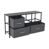 Comoda DacEnergy©, constructie metalica, 5 sertare de panza, 100 x 55 x 30 cm, negru si gri inchis-poza 5-Dacenergy.ro