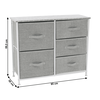 Comoda DacEnergy©, constructie metalica, 5 sertare de panza, 85 x 70 x 30 cm, gri si alb-poza 3-Dacenergy.ro
