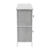Comoda DacEnergy©, constructie metalica, 5 sertare de panza, 85 x 70 x 30 cm, gri si alb-poza 5-Dacenergy.ro