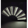 Evantai cu lumina LED DacEnergy©, pentru petrecere, dans, festival, club, 60x33 cm, culoare alb-poza 2-Dacenergy.ro