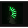 Evantai cu lumina LED DacEnergy©, pentru petrecere, dans, festival, club, 60x33 cm, culoare verde-poza 2-Dacenergy.ro