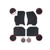 Set covorase cauciuc DacEnergy©, compatibil BMW F45 seria 2 Active Tourer dupa anul 2014, pentru interior, suprafata antiaderenta, negru, 4 bucati-poza 2-Dacenergy.ro