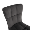 Scaun bucatarie / living DacEnergy©, structura din metal cu finisaj negru si auriu, tapiterie din material textil gri inchis, design simplu, 47x45x89 cm-poza 9-Dacenergy.ro
