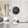 Incuietoare inteligenta DacEnergy©, pentru hotel, material aliaj de zinc, deblocare Card RFID / Cheie mecanica, pentru usa din lemn, rezistenta la apa IP65, argintiu-poza 2-Dacenergy.ro