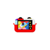Camera foto/video pentru copii DacEnergy©, design Mickey Mouse, camera duala, jocuri, filtru creativ, ecran IPS de 2,4 inch, culoare rosu, Culoare: Rosu-poza 2-Dacenergy.ro