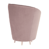 Fotoliu DacEnergy©, picioare din lemn, material textil, fix, 90x80x102 cm, design modern, 2 perne, finisaj roz-poza 2-Dacenergy.ro