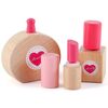 Set trusa de machiaj DacEnergy©, din lemn non-toxic, pentru feteite, 11 piese,  21.5 x 16 x 6 cm, roz-poza 5-Dacenergy.ro