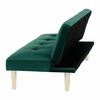 Canapea DacEnergy©, extensibila, design simplu, 3 locuri, sezut din burete, 178 x 68 x 66 cm, verde smarald-poza 5-Dacenergy.ro