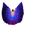 Aripi de dans fluture DacEnergy©, pentru spectacol, cu Led, 360 de grade,  2 bete extensibile, 145x300 cm, 3 culori, auriu, albastru si rosu-Dacenergy.ro