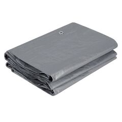 Prelata DacEnergy©, polietilena HDPE, 260 g/m2, rezistent la ploaie, inghet si razele UV, impermeabil, 400 x 200 cm, argintiu si negru-Dacenergy.ro