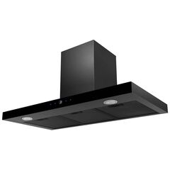 Hota de bucatarie, decorativa, otel inoxidabil, 598 m3/h, 100W, 90 cm, iluminare Led, control tactil, 220-240V, finisaj negru-Dacenergy.ro