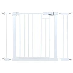 Poarta de securitate, material metalic, inchidere usoara, pe doua fete, latimea reglabila 77-108.5 cm, alba, Culoare: Alb, Latime: 77 / 108.5 cm-Dacenergy.ro
