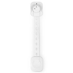 Set de sigurante, din plastic special rezistent, pentru dulapuri, rezistent, 21,8 x 3,7 cm, 6 buc, alb, Culoare: Alb-Dacenergy.ro