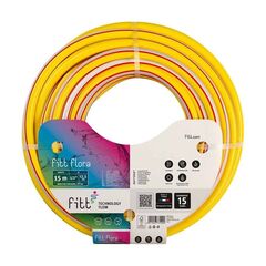 Furtun gradina Fitt, pentru apa, insertie textila, cu sistem anti-incurcare, flexibil, 12.5 mm, rola 15 m-Dacenergy.ro