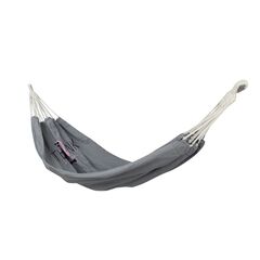 ​Hamac DacEnergy©, fabricat din bumbac, o persoana, model flamingo, 200 x 100 cm, gri, Culoare: Gri-Dacenergy.ro