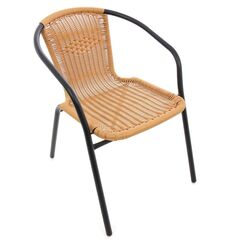 ​Scaun gradina DacEnergy©, material metal, design modern, spatar din polietilena, 55x54x42 cm, maro, Continut pachet	: 1 x Scaun, Latime: 54 cm, Culoare: Maro-Dacenergy.ro