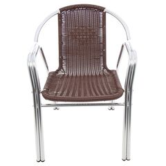 ​Scaun gradina DacEnergy©, material metal si polietilena, elegant, impletitura naturala din rattan, 56x62x74 cm, maro, Continut pachet	: 1 x Scaun, Latime: 62 cm, Culoare: Maro-Dacenergy.ro