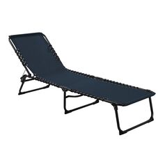 Sezlong pliabil DacEnergy©, structura metal, material sezut tesatura sintetica, culoare albastru-Dacenergy.ro