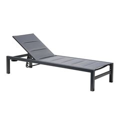 Sezlong DacEnergy©, dimensiuni 190 x 70 x 35 / 97 cm, structura metal, fix, spatar reglabil, culoare gri-Dacenergy.ro