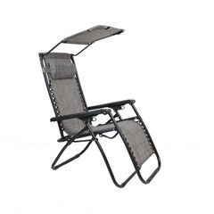Scaun gradina DacEnergy©, structura metalica, tapiteria din textilen, cu protectie solara, pliant, spatar reglabil, 173 x 109 cm, gri, Continut pachet	: 1 x Scaun, Latime: 173 cm, Culoare: Gri-Dacenergy.ro