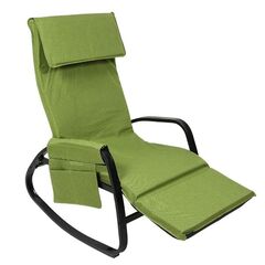 ​Scaun gradina DacEnergy©, scheletul din otel, sezutul si spatarul din poliester, balansoar, reglabil, 65/150 x 65 x 106 cm, verde, Continut pachet	: 1 x Balansoar, Latime: 65 cm, Culoare: Verde-Dacenergy.ro