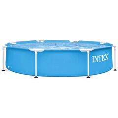 ​Piscina cu cadru, material PVC durabil cu 3 straturi, usor de asamblat, forma rotunda, capacitate 1828 l, 244 x 51 cm, albastra-Dacenergy.ro