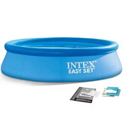 ​Piscina, realizata din material PVC durabil cu 3 straturi, capacitate 1942 l, kit de reparare, 244 x 61 cm, albastra-Dacenergy.ro