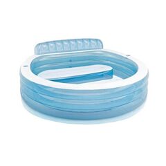 ​Piscina gonflabila, material vinil, 224 x 216 x 76 cm, capacitate umplere piscina 640 l, forma rotunda, culoare albastru-Dacenergy.ro