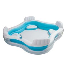Piscina gonflabila, dimensiuni 229 x 229 x 66 cm, volum  990 l, forma patrata, include kit de reparatie, culoare albastru-Dacenergy.ro