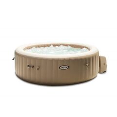 ​Piscina gonflabila jacuzzi, cu masaj si pompa filtrare, dimensiuni 196 x 71 cm, volum 795 litri, culoare maro-Dacenergy.ro