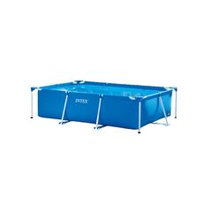 Piscina cu cadru metalic, dimensiuni 3.00 x 2.00 x 0.75 m, volum 3834 litri, material metal + PVC, forma dreptunghiulara, culoare albastru-Dacenergy.ro