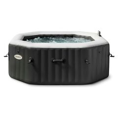Piscina gonflabila Intex, cu jacuzzi, dublu sistem de masaj cu bule si jeturi, sistem de apa sarata, sistem de dedurizare, 2 tetiere, forma octogonala, 201 x 71 cm-Dacenergy.ro