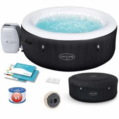 ​Piscina gonflabila, Lay-Z Miami Bestway, pompa de filtrare incorporata, prelata, 4 persoane, apa incalzita la 40°, sistem inovator AirJet™, panou de control, 669l, 180 x 66 cm-Dacenergy.ro