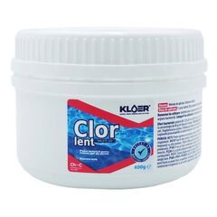 ​Solutie Clor lent tablete 200 Kloer, pentru dezinfectia apei din piscina, solid, produs biocid, 400 g-Dacenergy.ro