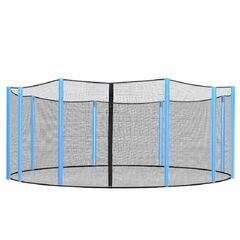 ​Plasa de trambulina pentru exterior, cu fermoar, fabricata din polietilena, potrivit pentru trambuline cu diametru de 457 - 465 cm, 10 stalpi-Dacenergy.ro