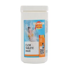 ​Clor Maxi tablete de 200 grame Summer Fun, pentru apa piscina, dizolvare lenta pentru dezinfectie de durata, 1 kg-Dacenergy.ro