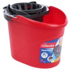 ​Galeata din plastic cu storcator, culoare rosu, capacitate 10L-Dacenergy.ro