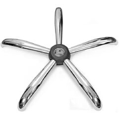 Baza scaun de birou DacEnergy©, 50mm orificiu, 5 brate, diametru 64 cm, argintiu-Dacenergy.ro