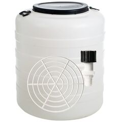 Bidon, confectionat din polietilena, cu presator si robinet, maner incorporat, capac, 71 x 71 x 82 cm, capacitate de 250 litri, Capacitate: 250 l-Dacenergy.ro