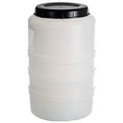 Bidon, realizat din polietilena de inalta densitate, 28 x 46 cm, capacitate de 25 litri, cu un capac cu inchidere prin filetare, alb, Capacitate: 25 l-Dacenergy.ro