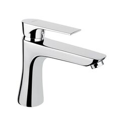 Baterie baie pentru lavoar, material alama, montaj stativ, manerul plin, cartus de ceramica, monocomanda, finisaj cromat-Dacenergy.ro