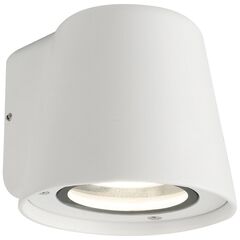 Aplica pentru exterior Rabalux, corp de iluminat realizat din aluminiu, dispersor din sticla transparenta, GU10, 35W, IP54, alba-Dacenergy.ro