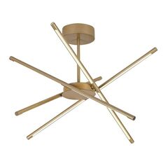 ​Lustra LED, structura din metal, abajurul din plastic, design inedit, 40 W, 2800 lm, lumina calda, 660 x 660 x 280 mm, combinatia eleganta de auriu si alb-Dacenergy.ro