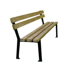 ​Banca pentru parc, confectionata din rigle de lemn de brad, structura metalica, 170 x 50 x 80 cm, cu spatar, natur-Dacenergy.ro