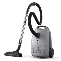 Aspirator cu sac Electrolux, aspirare uscata, indicator umplere sac, tub inox, telescopic, filtru Hepa lavabil, 3 litri, Soft start, sistem de rulare a cablului, 750 W, gri-Dacenergy.ro