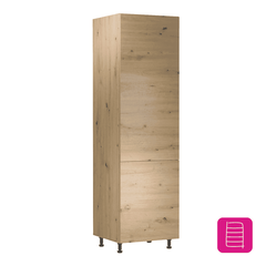 Dulap alimentar cu rafturi, stejar artizanal, universal, LANGEN D60R-Dacenergy.ro