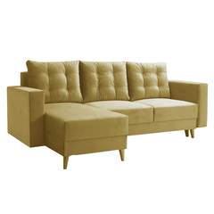 Canapea extensibilă, galben, stânga, BLEKY ROH-Dacenergy.ro