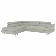 Set canapea, gri deschis, material textil, stânga, BUTON P-Dacenergy.ro